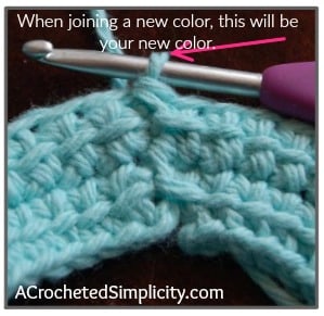 How to join a linked double crochet - photo & video tutorial by A Crocheted Simplicity