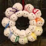 DIY - Snowman Pom Wreath Tutorial by A Crocheted Simplicity