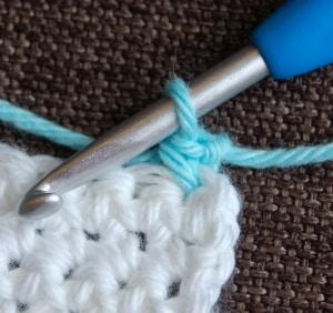 How to join yarn with a standing single crochet stitch.