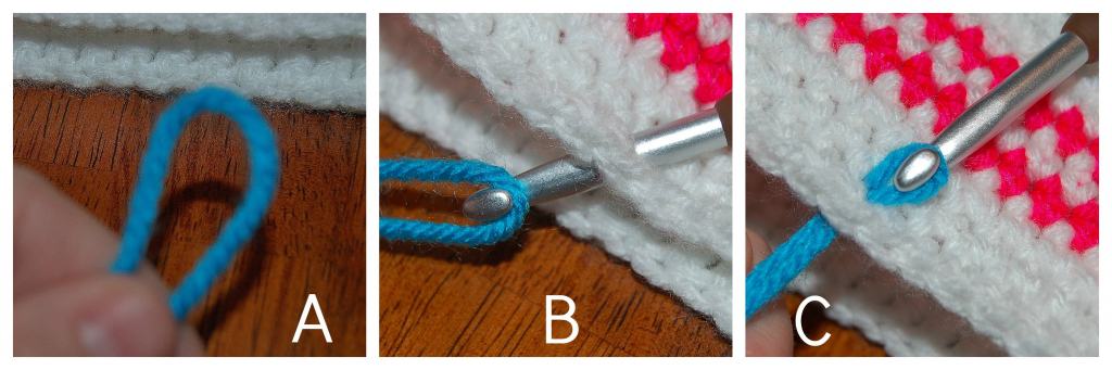 How to begin surface crochet stitches.