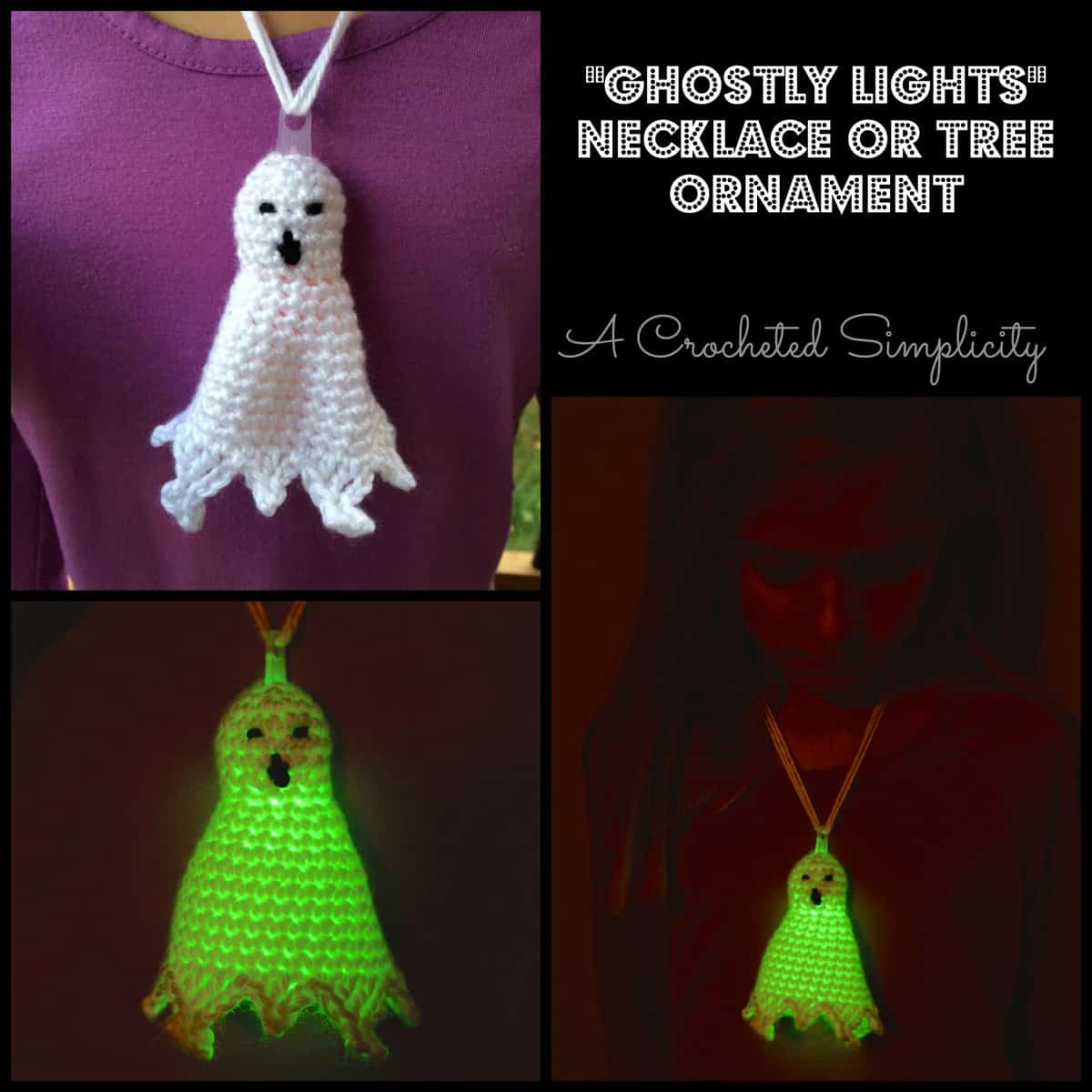 Free Crochet Pattern & DIY  |  “Ghostly Lights” Necklace