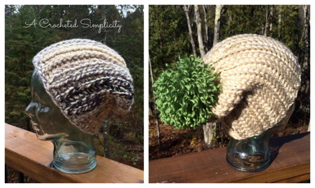 Free Crochet Pattern: "Knit-Look" Bulky Slouch (4 Sizes) by A Crocheted Simplicity