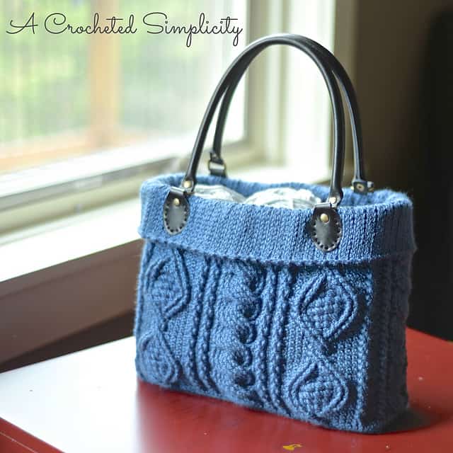 "Totally Textured" Cabled Bag Crochet Pattern by A Crocheted Simplicity