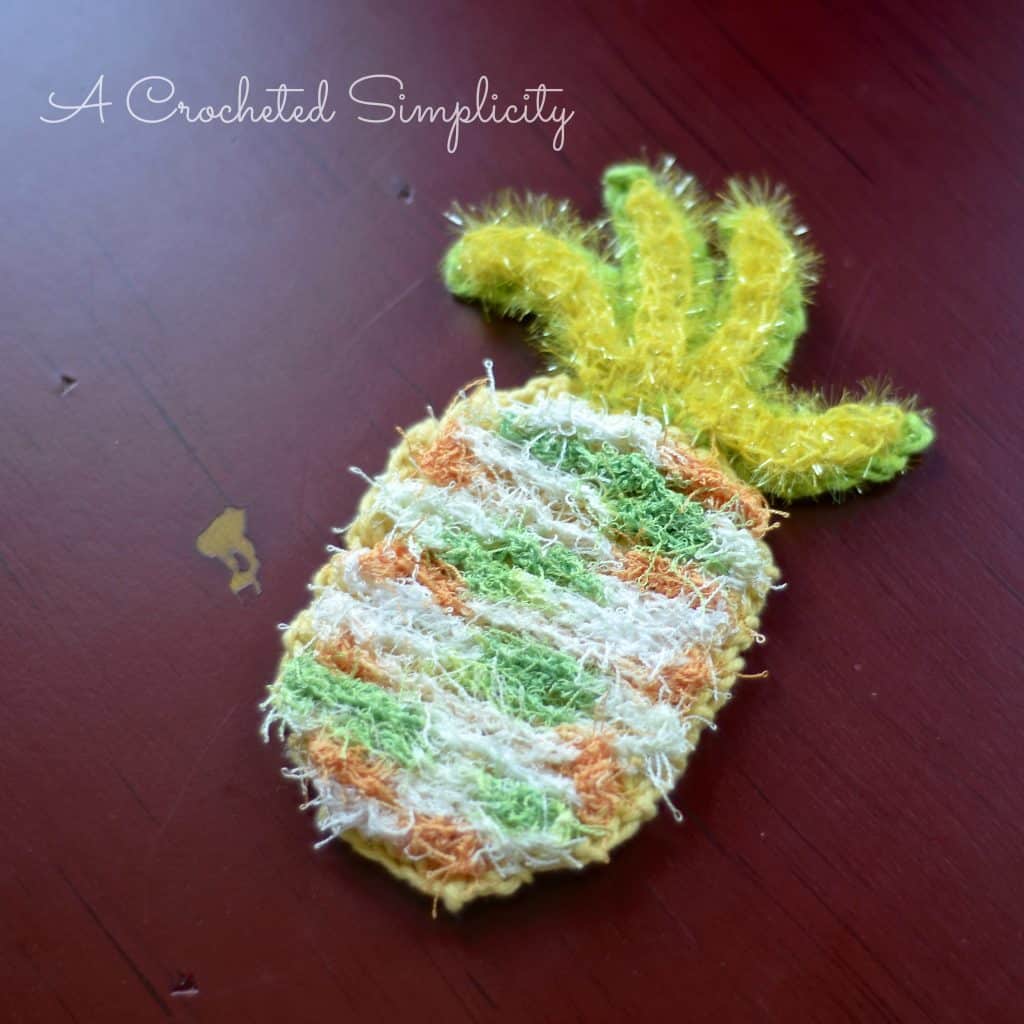 Crochet pineapple dish scrubby.