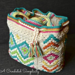 Free Crochet Pattern - Retro Christmas Tree Towel - A Crocheted Simplicity