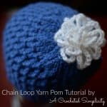 Chain Loop Yarn Pom Tutorial by A Crocheted Simplicity