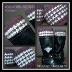 Crochet Pattern - Houndstooth Boot Cuffs by A Crocheted Simplicity