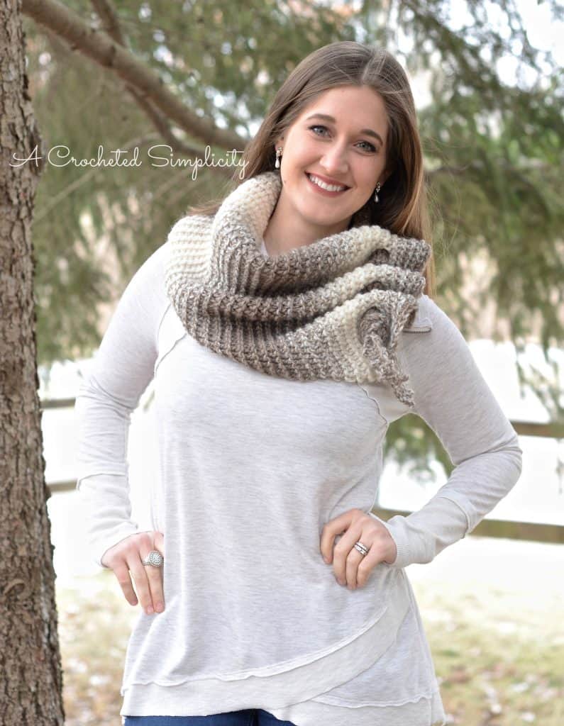 Yarn and Colors Slanted Scarf Crochet Kit 