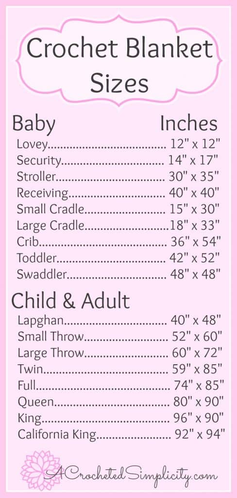 Standard Blanket Sizes - A Complete Reference Guide from A Crocheted Simplicity