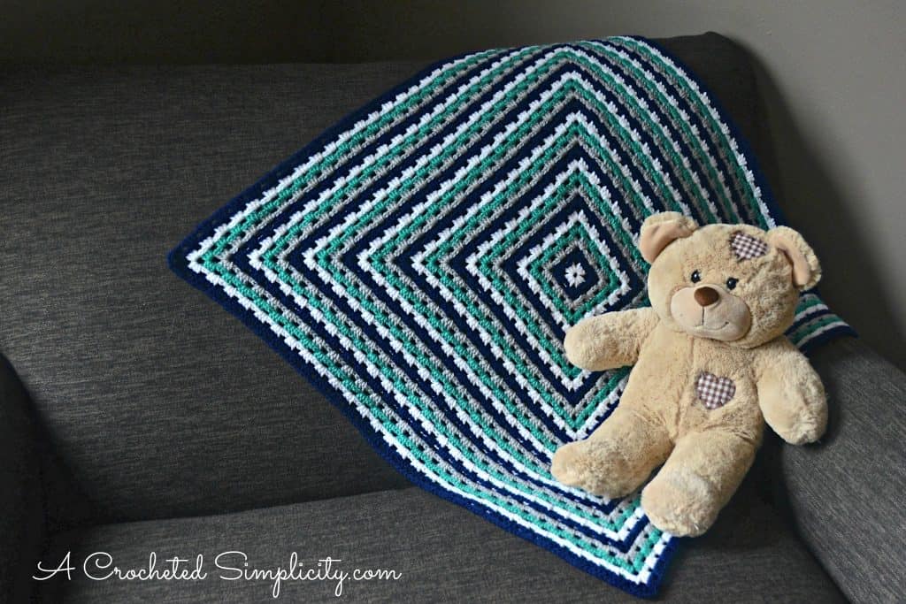 Free Crochet Pattern & Video Tutorial - Get in Line, Granny! Afghan by A Crocheted Simplicity