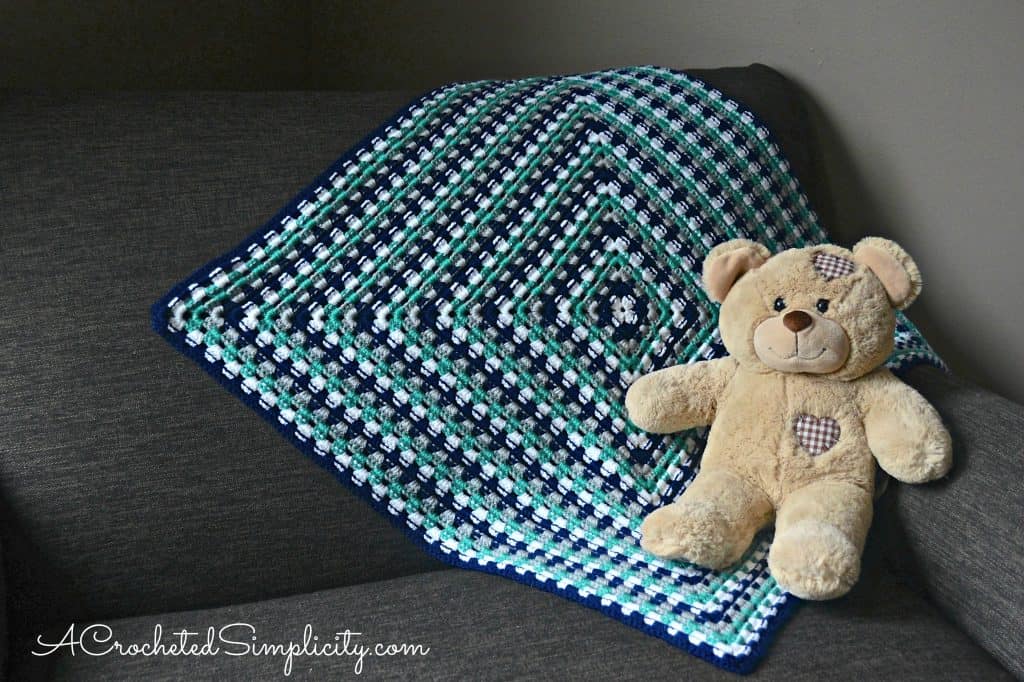 New Free Crochet Pattern & Video Tutorial - Get in Line, Granny Afghan by A Crocheted Simplicity