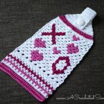 Free Crochet Pattern - Hugs & Kisses Towel by A Crocheted Simplicity