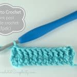 How to Crochet - Front Post Double Crochet Stitch (photo & video tutorial) by A Crocheted Simplicity #poststitches #crochetstitches #freecrochettutorial #crochetvideotutorial