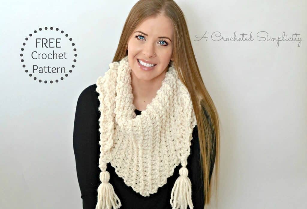 Free Crochet Pattern - Abella Triangular Scarf by A Crocheted Simplicity