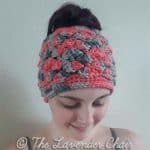 Free Crochet Pattern Shelby's Messy Bun Beanie by The Lavender Chair