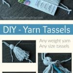 Learn how to make yarn tassels with this simple tutorial! #yarntassels #DIYyarntassels #handmade #yarn #crochet #crochettutorial #yarntutorial #freetutorial