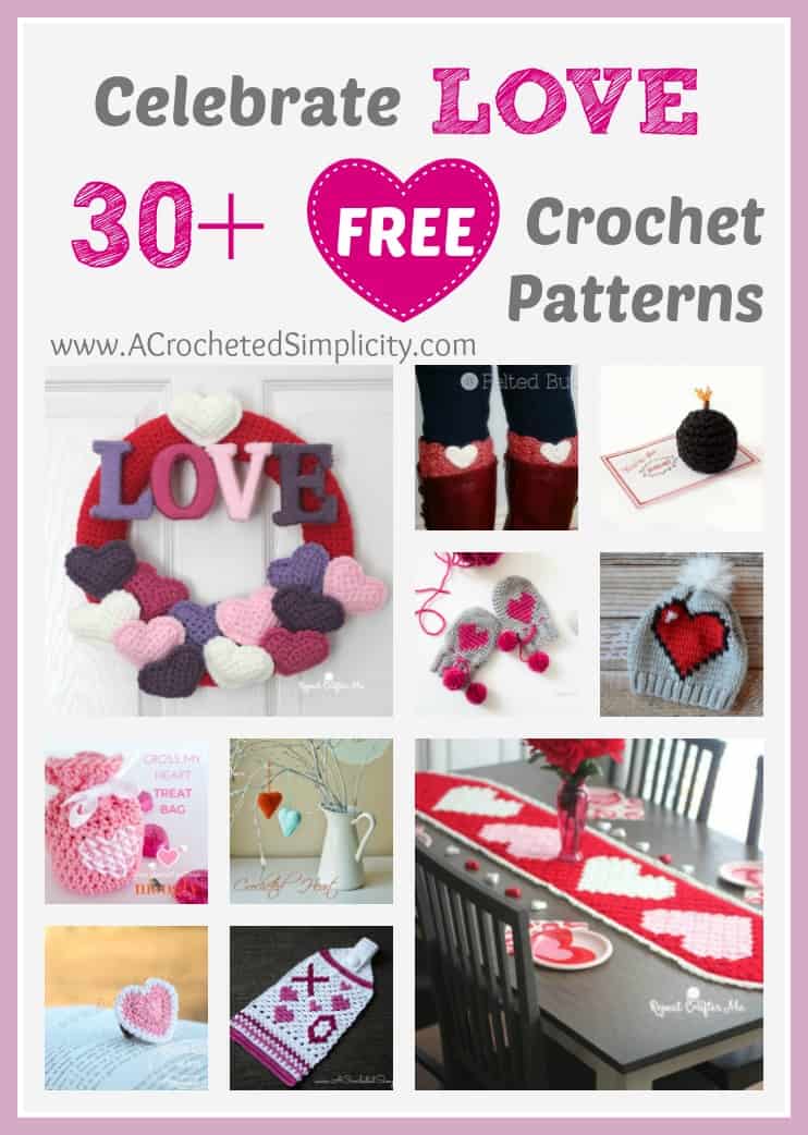 30+ FREE Crochet Patterns to Celebrate LOVE
