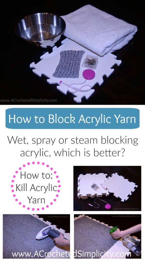 How to Block Acrylic Yarn - Wet, Spray & Steam Blocking by A Crocheted Simplicity