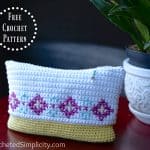 Free Crochet Pattern - Cross Stitch Make-Up Bag / Pouch by A Crocheted Simplicity