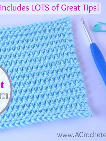 How to Crochet the "Knit-Look" Garter Stitch, a Video Tutorial by A Crocheted Simplicity