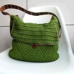 Crochet Pattern - Leather Handle Carry All Purse by Luz Patterns