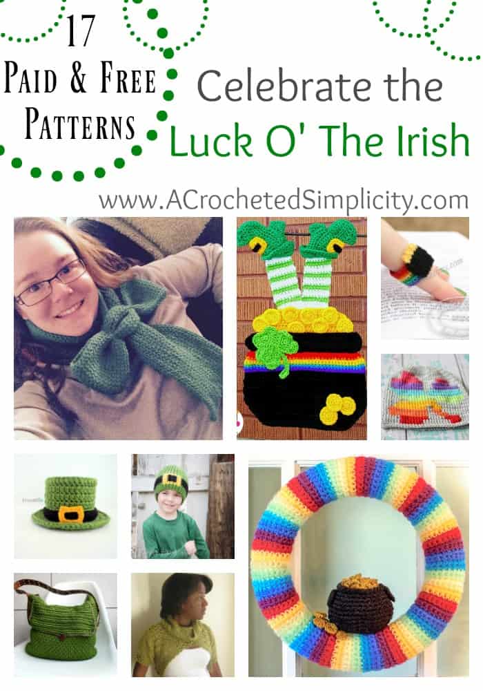 Celebrate the Luck O' The Irish with this Round Up of 17 Crochet Patterns by A Crocheted Simplicity