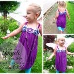 Free Crochet Pattern - Upcycle Ladies Shirt into a child size dress by Stitch 11