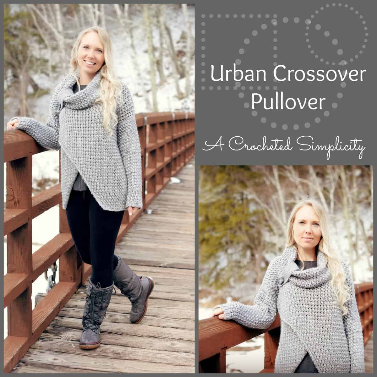 Urban crossover pullover top crochet pattern