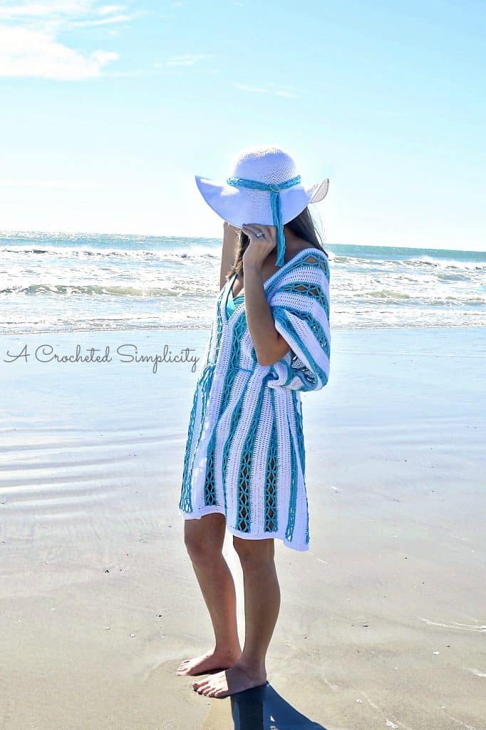 Free Crochet Pattern - Beach Day Sunhat part of the #CelebrateMomCAL, designed by A Crocheted Simplicity