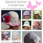 Crochet Pattern Round Up - 27 Frilly & Fun Spring & Summer Crochet Hats by A Crocheted Simplicity