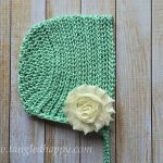 Free Crochet Pattern - Ribbed Baby Bonnet by Tangled Happy