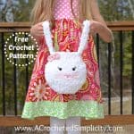 Free Crochet Pattern - Pipsqueak Bunny Bag by A Crocheted Simplicity - Pattern includes full face photo tutorial