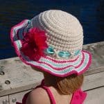 Crochet Pattern - Sweet Sassy Sunhat by A Crocheted Simplicity