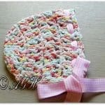 Free Crochet Pattern - Candy Sprinkles Baby Bonnet by AG Handmades