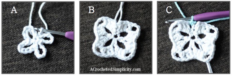 Free Crochet Pattern - Butterfly Applique - 2 Sizes - by A Crocheted Simplicity