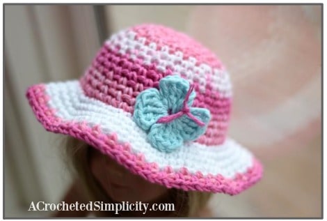 Free Crochet Pattern - Butterfly Applique - 2 Sizes - by A Crocheted Simplicity