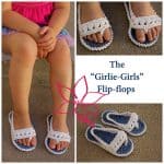 Crochet Pattern - The "Girlie-Girls" Flip Flops by MNE Crafts