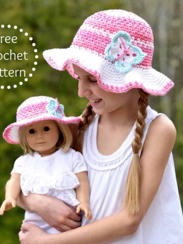 Free Crochet Pattern - Kids Linen Stitch Sunhat by A Crocheted Simplicity