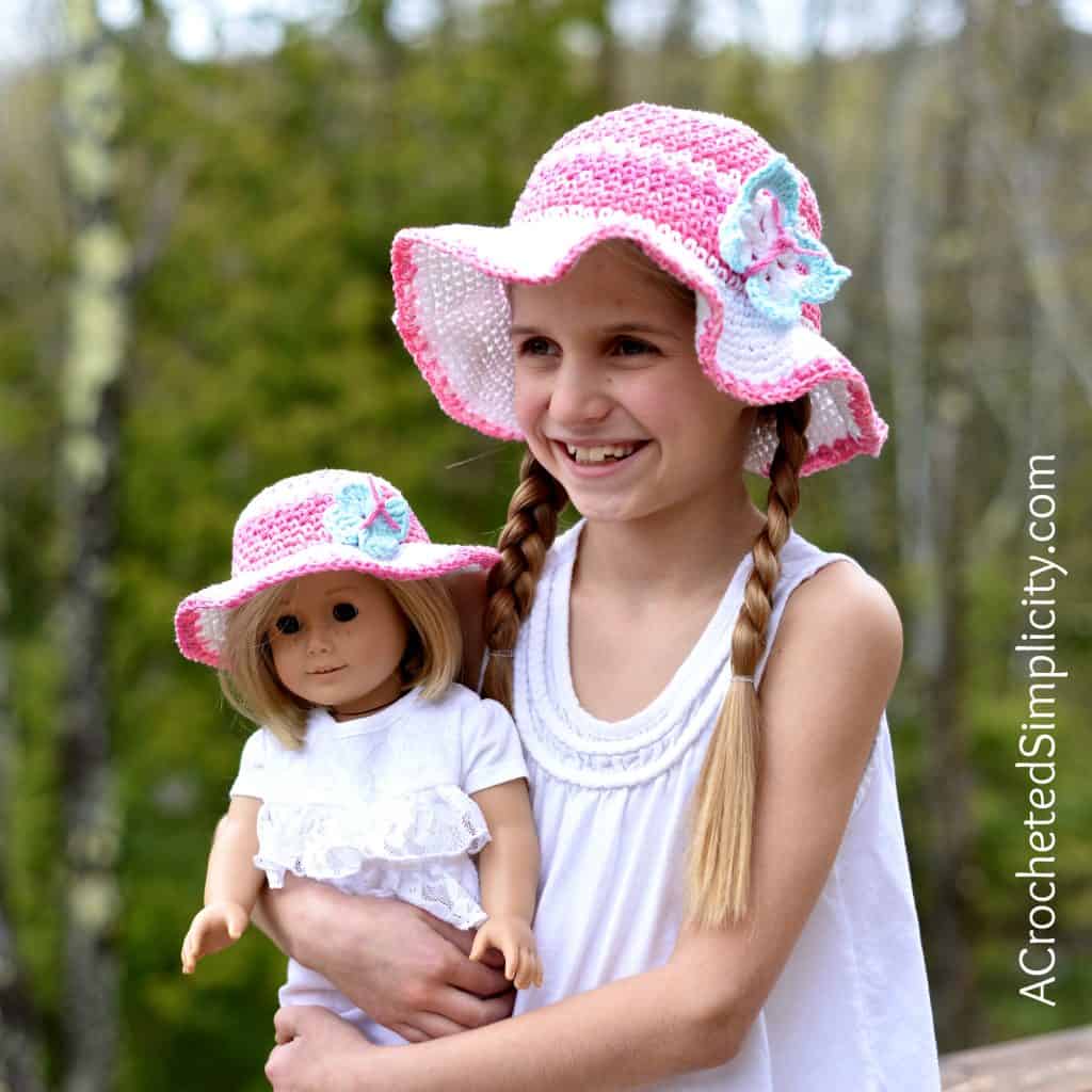 crochet sun hat for baby girl