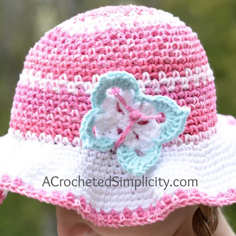 Free Crochet Pattern – Butterfly Applique – 2 Sizes