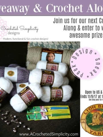 Giveaway & Crochet Along with A Crocheted Simplicity! Come join the fun and enter to win 1 of 6 awesome prize packs!!!!