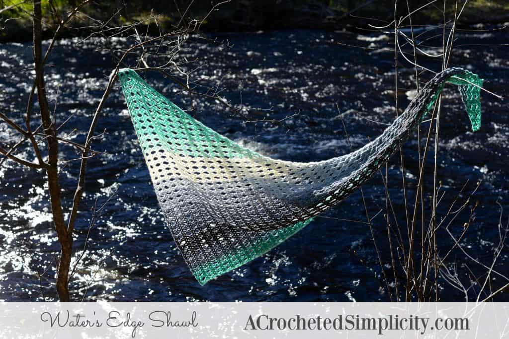 Free Crochet Pattern - Water's Edge Shawl by A Crocheted Simplicity