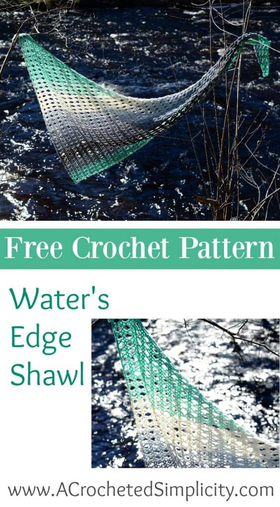 Free Crochet Pattern - Water's Edge Shawl by A Crocheted Simplicity