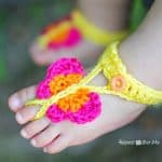 Free Crochet Pattern - Butterfly Barefoot Sandals by Repeat Crafter Me