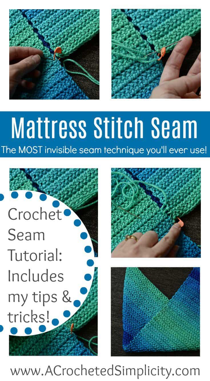 How to Sew Crochet Pieces Together Using the Mattress Stitch