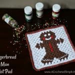 Free Crochet Pattern - Gingerbread Man Hot Pad by A Crocheted Simplicity