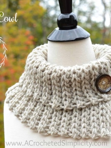 Free Crochet Pattern - Knot Knit Cowl by A Crocheted Simplicity