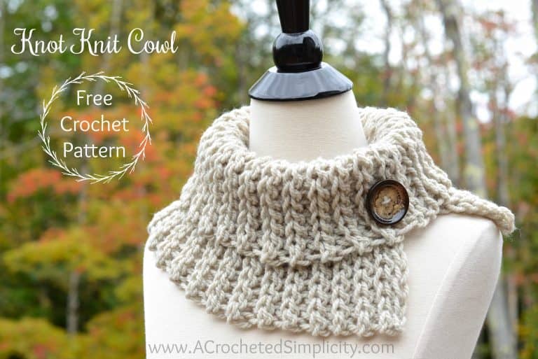 Free Crochet Pattern – Knot Knit Cowl