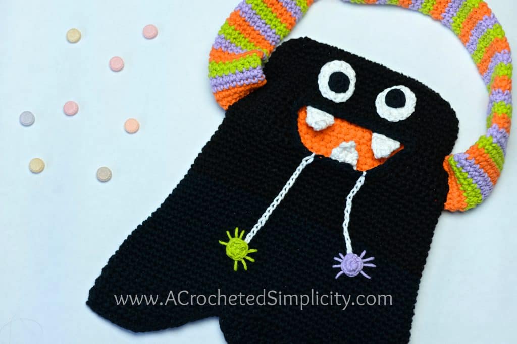 Free Crochet Pattern - Hungry Monster Candy Bag by A Crocheted Simplicity