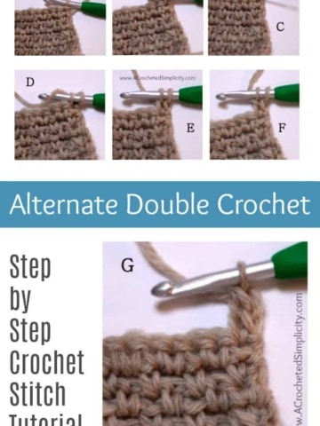 How to Crochet the Alternate Double Crochet Stitch - by A Crocheted Simplicity